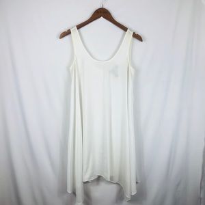 BCBGMAXAZRIA Sleek White Silk Dress